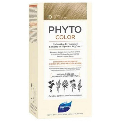 Permanent Colour Phyto Paris Phytocolor Platinum Blonde Nº 10-Rubio Extra Claro