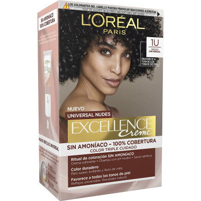 Permanent Dye L'Oreal Make Up Excellence Black Nº 1-Black (5 Units)
