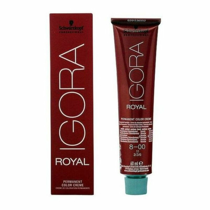 Permanent Dye Schwarzkopf Igora Royal Nº 8-00 60 ml