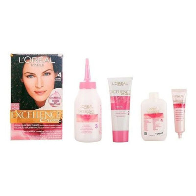 Permanent Dye L'Oreal Make Up Excellence Nº 4-Castano 192 ml