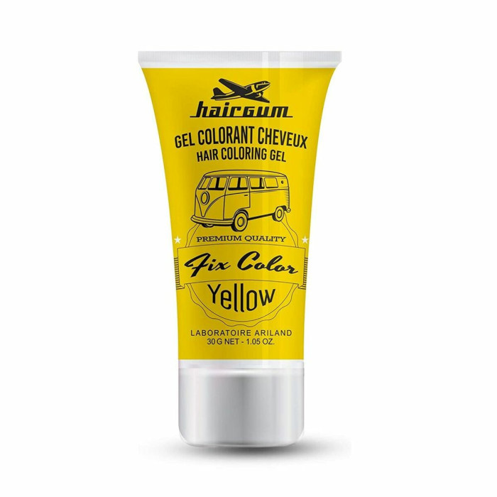 Non-permanent Colour Hairgum Fix Color Yellow 30 ml Styling Gel