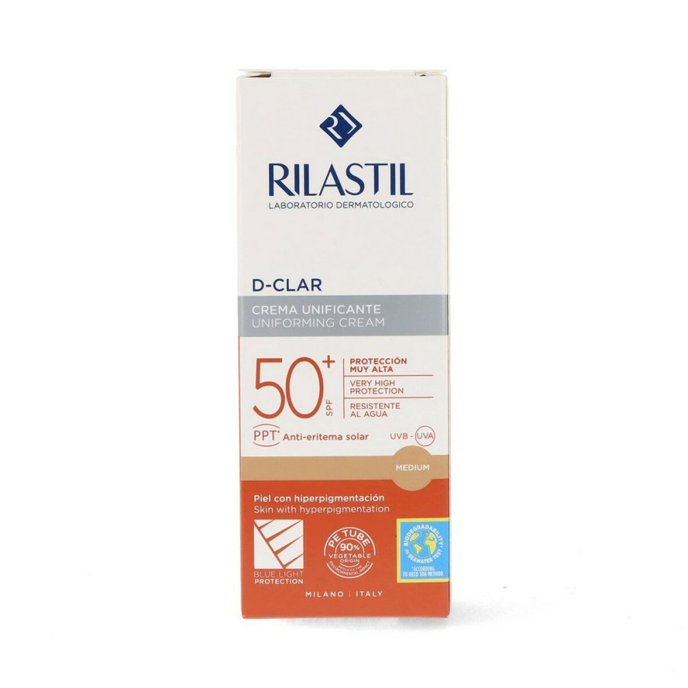 Anti Brown Spot Sun Lotion Rilastil Sun System Medium Spf 50 Spf 50+ 40 ml