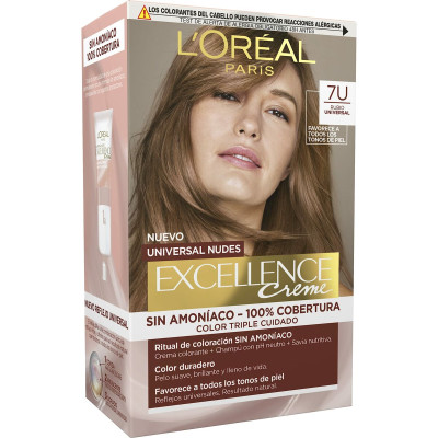 Permanent Dye L'Oreal Make Up Excellence Blonde Nº 7u-Blonde (5 Units)