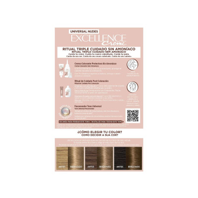 Permanent Dye L'Oreal Make Up Excellence Blonde Nº 7u-Blonde (5 Units)
