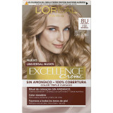 Permanent Dye L'Oréal Paris Excellence Nº 8u-Light Blonde (5 Units)