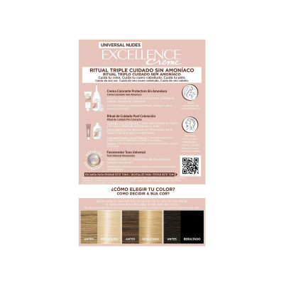 Permanent Dye L'Oreal Make Up Excellence Light Blonde Nº 10u-Lightest Blonde (5 Units)