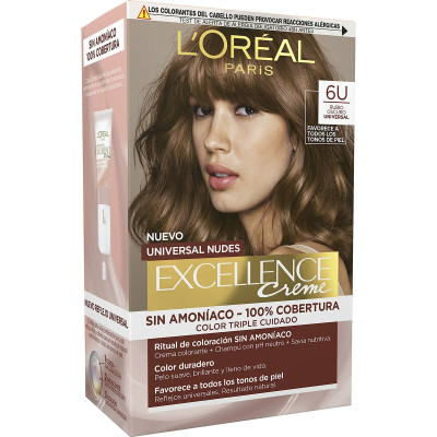 Permanent Dye L'Oreal Make Up Excellence Dark Blonde Nº 6u-Dark Blonde (5 Units)
