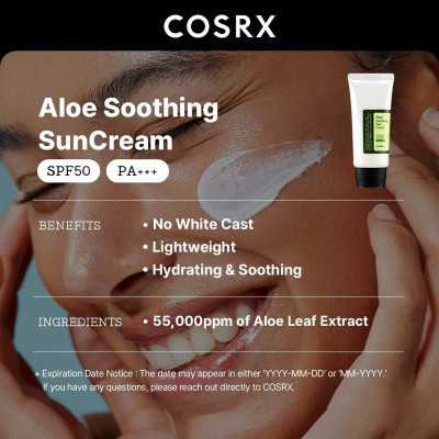 Facial Sun Cream Cosrx ALOE SOOTHING Spf 50+ 50 ml