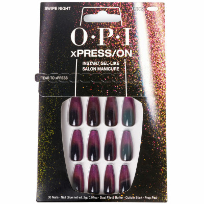 False nails Opi Swipe Night Swipe Night 30 Pieces