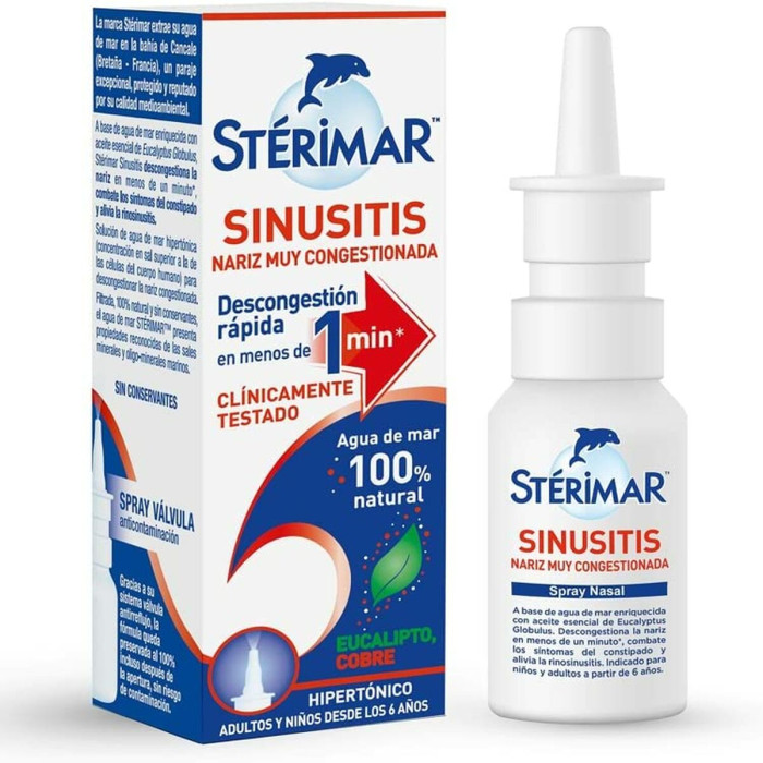 Nasal Spray Stérimar Sinusitis 20 ml Salt water Decongests
