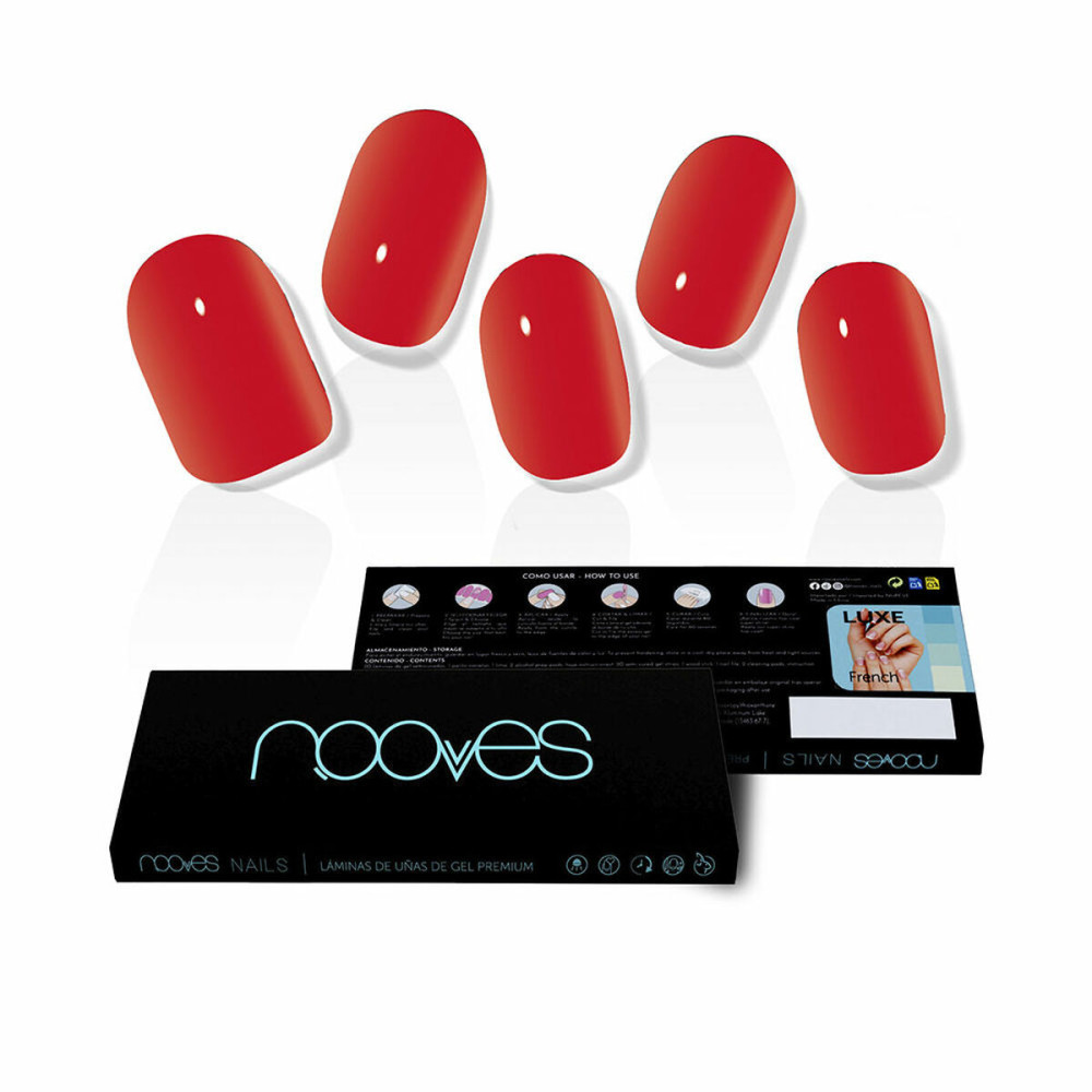 False nails Nooves Crimson red Gel Self-adhesives 20 Pieces