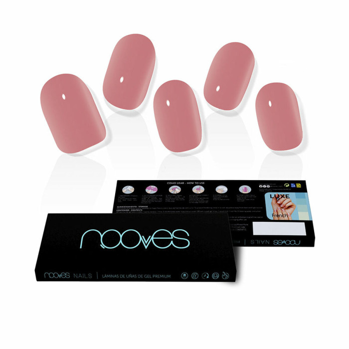 False nails Nooves Dusty Rose Cat Eye Gel Self-adhesives 20 Pieces