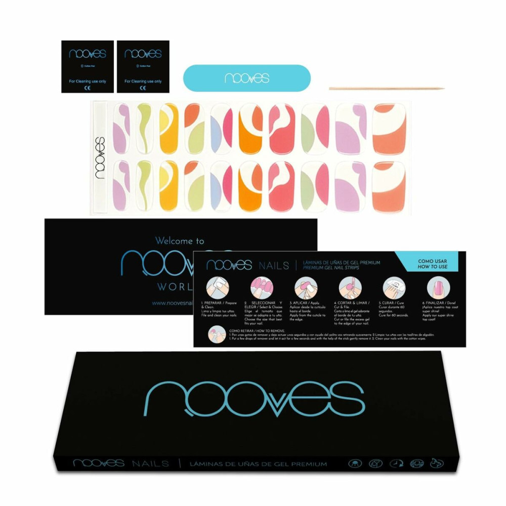 Gel Nail Strips Nooves Láminas De Uñas De Gel Paradise 20 Pieces
