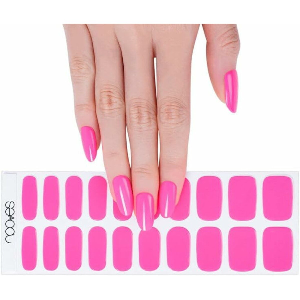 Gel Nail Strips Nooves Láminas De Uñas De Gel Barbie girl 20 Pieces