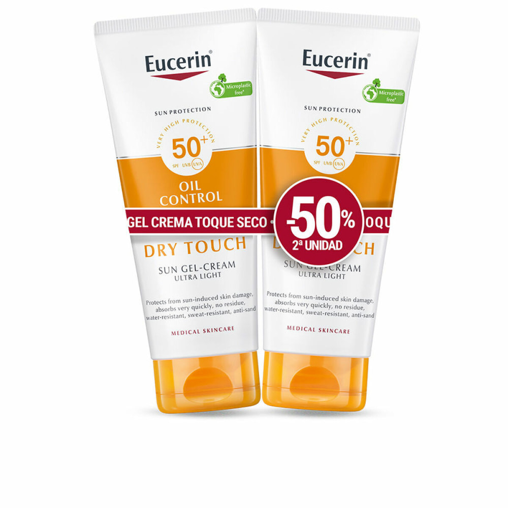 Sun Screen Gel Eucerin Sensitive Protect Spf 50 Spf 50+ 200 ml 50 ml x 2 Dry