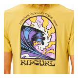 Men’s Short Sleeve T-Shirt Rip Curl Yellow Men