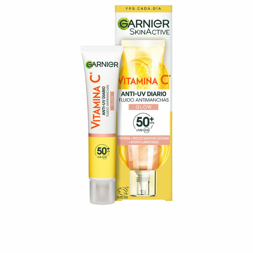 Hydrating Fluid Garnier Vitamin C - Glow 40 ml Anti-stain