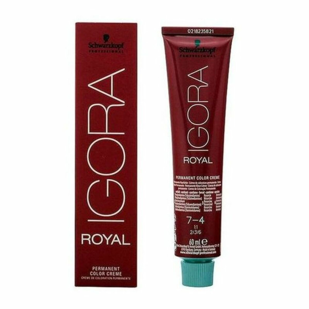 Permanent Dye Schwarzkopf Igora Royal Nº 7-4 60 ml