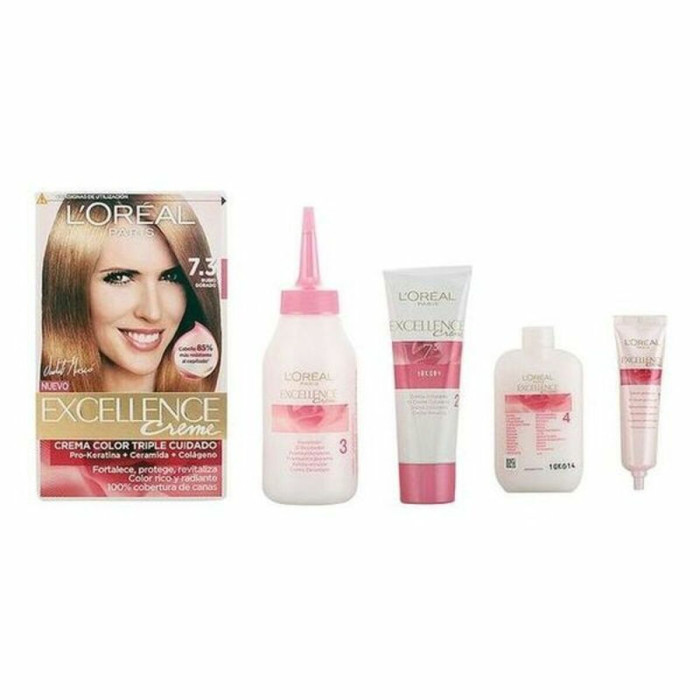 Permanent Dye L'Oreal Make Up Excellence Golden Blonde Nº 7,3 Rubio Dorado Nº 7,3-Rubio Dorado 192 ml