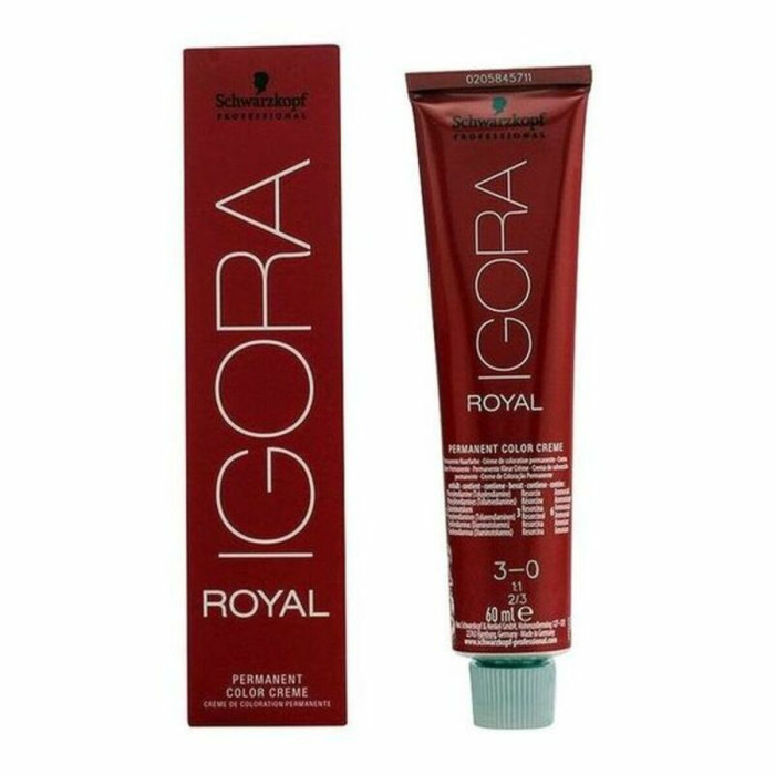 Permanent Dye Schwarzkopf Igora Royal Nº 3-0 60 ml