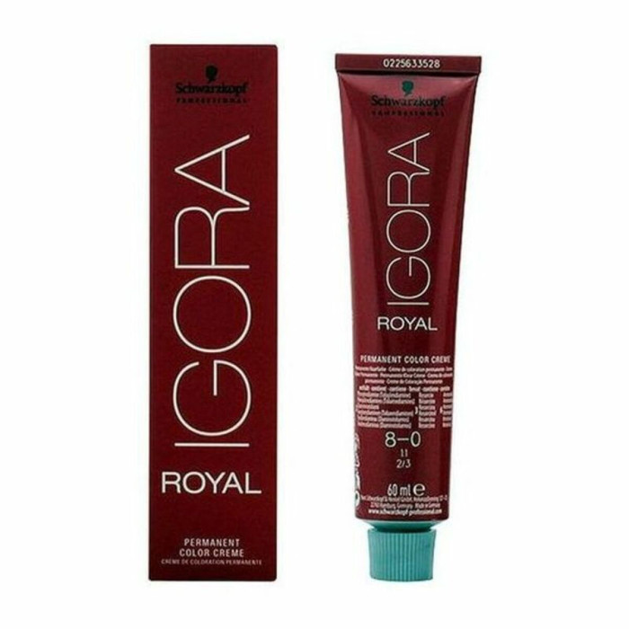 Permanent Dye Schwarzkopf Igora Royal Nº 8-0 60 ml