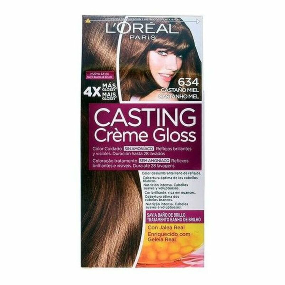 Dye No Ammonia L'Oreal Make Up Casting Creme Gloss Nº 634-Castano Miel 180 ml