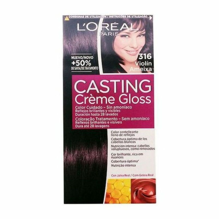 Dye No Ammonia L'Oreal Make Up Casting Creme Gloss Intense Violet Nº 316-Violin 180 ml