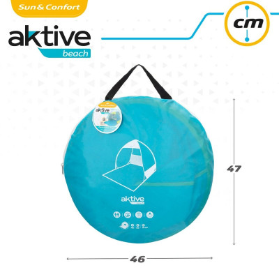 Beach Windscreen Aktive Blue Green Polyester 160 x 110 x 140 cm