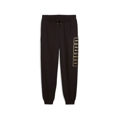 Long Sports Trousers Puma Maximal Metallic Swe Black Men