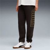 Long Sports Trousers Puma Maximal Metallic Swe Black Men