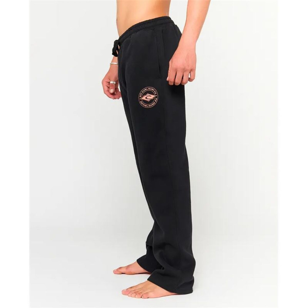 Long Sports Trousers Rip Curl Stapler Trackpant Black Men