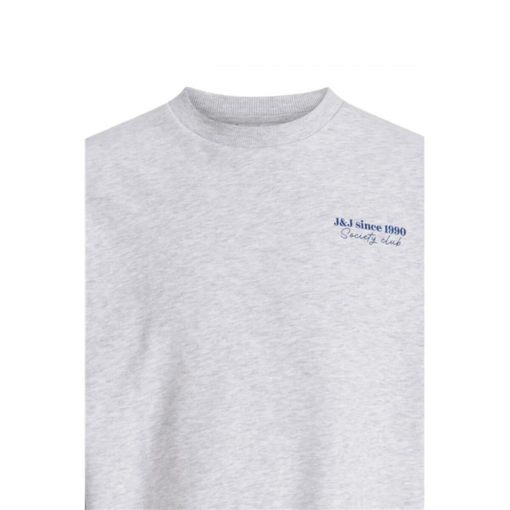 Men’s Sweatshirt without Hood Jack & Jones Jjninety Crew Neck White