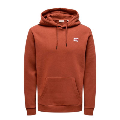 Men’s Hoodie Only & Sons Onsdawson Reg Hoodie Vd Brown