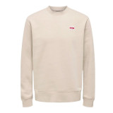 Men’s Sweatshirt without Hood Only & Sons Onsdawson Reg Crew Vd White