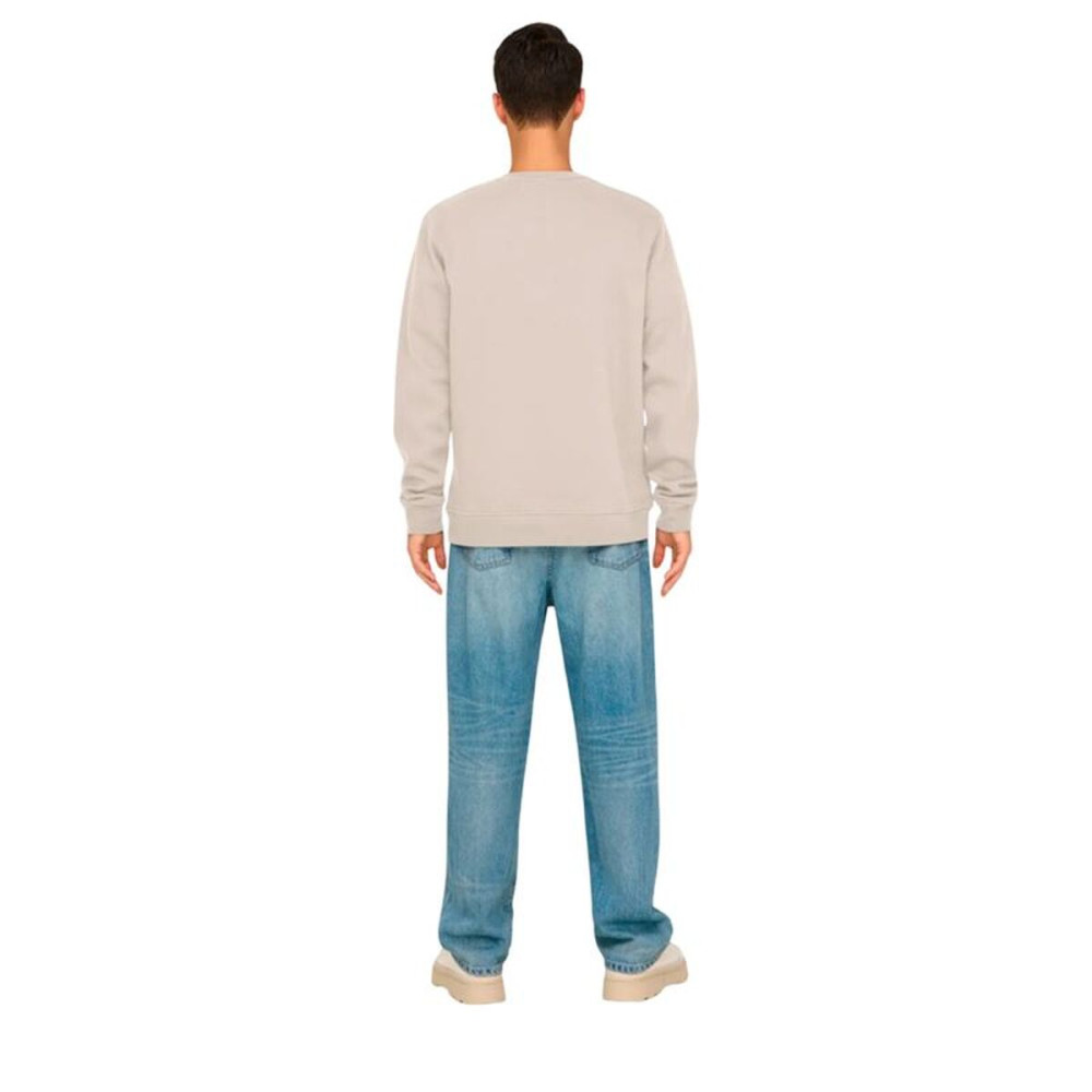 Men’s Sweatshirt without Hood Only & Sons Onsdawson Reg Crew Vd White