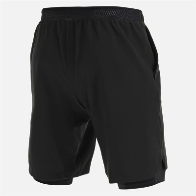 Men's Sports Shorts Macron Cb Matias Double Black