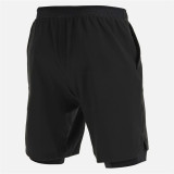 Men's Sports Shorts Macron Cb Matias Double Black