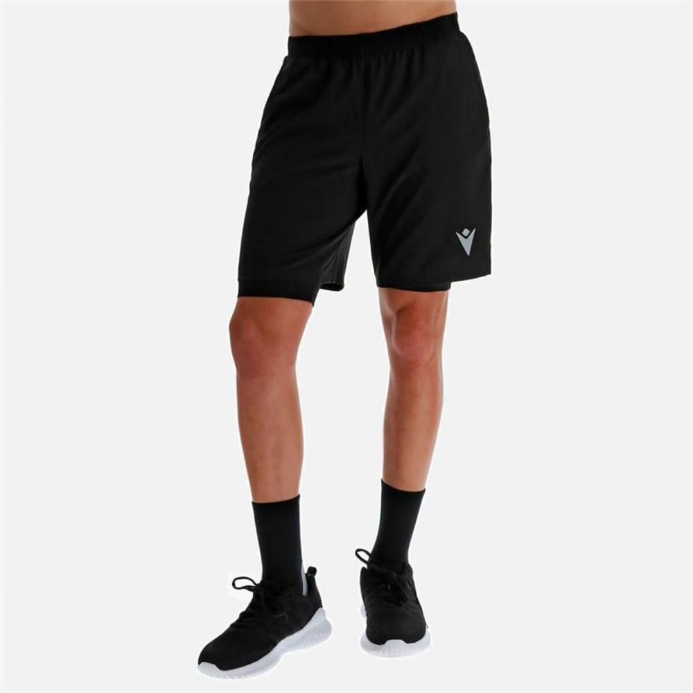 Men's Sports Shorts Macron Cb Matias Double Black