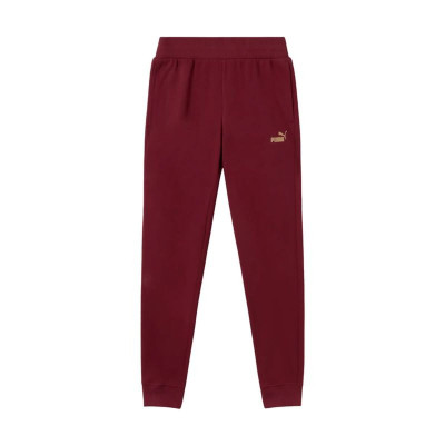Long Sports Trousers Puma Ess+ Textured Foil Dark Red Lady