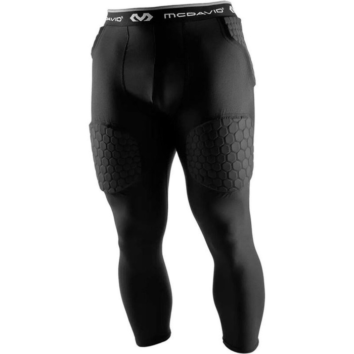 Sports Leggings for Men McDavid MC David Hex Thudd 5-Pad Black