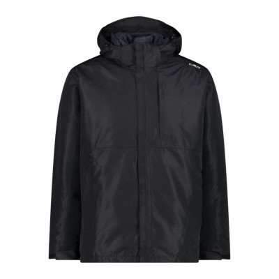 Men's Sports Jacket Campagnolo Zip Hood Detachable Inn Black