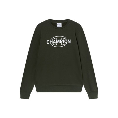Men’s Sweatshirt without Hood Champion Graphic Shop Dark green Military green