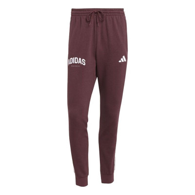 Long Sports Trousers Adidas 3 Bandas Burgundy Men