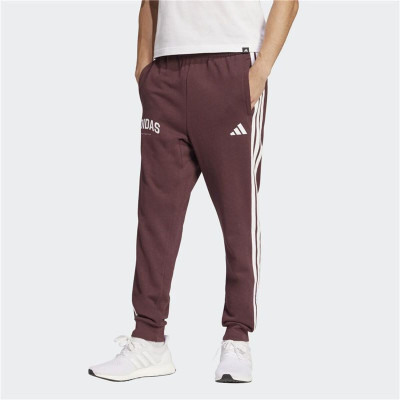 Long Sports Trousers Adidas 3 Bandas Burgundy Men