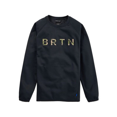 Men’s Sweatshirt without Hood Burton Crown Weatherproof Pullover Crewneck Black