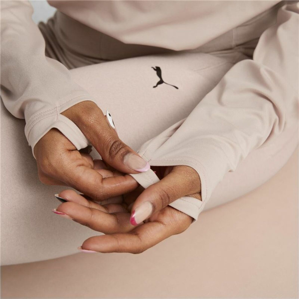 Women’s Sweatshirt without Hood Puma Studio Yogini Lite Salmon