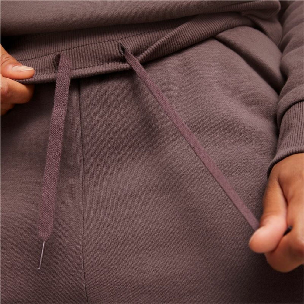 Adult's Tracksuit Bottoms Puma Ess+ Embroidery High-Waist Brown Lady