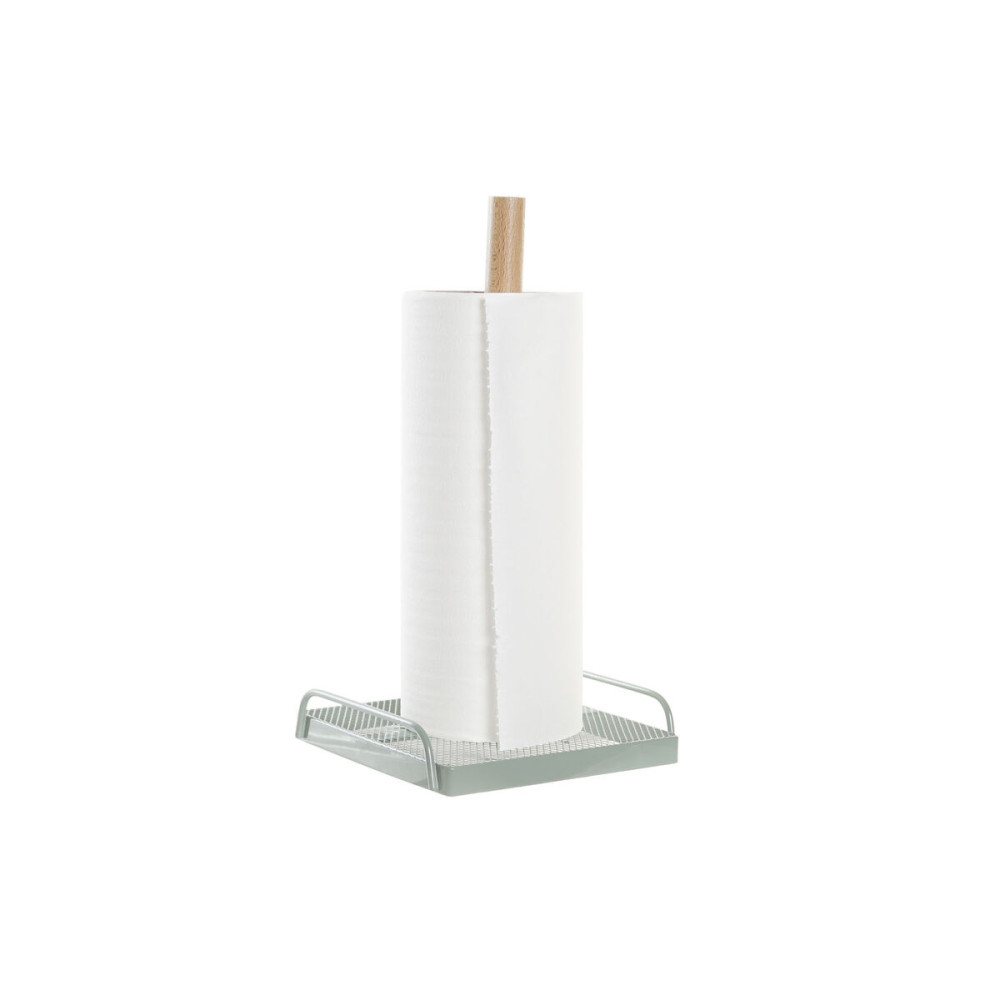 Kitchen Paper holder DKD Home Decor Beige Metal Mint Pinewood (16 x 15 x 29,5 cm) (2 Units)