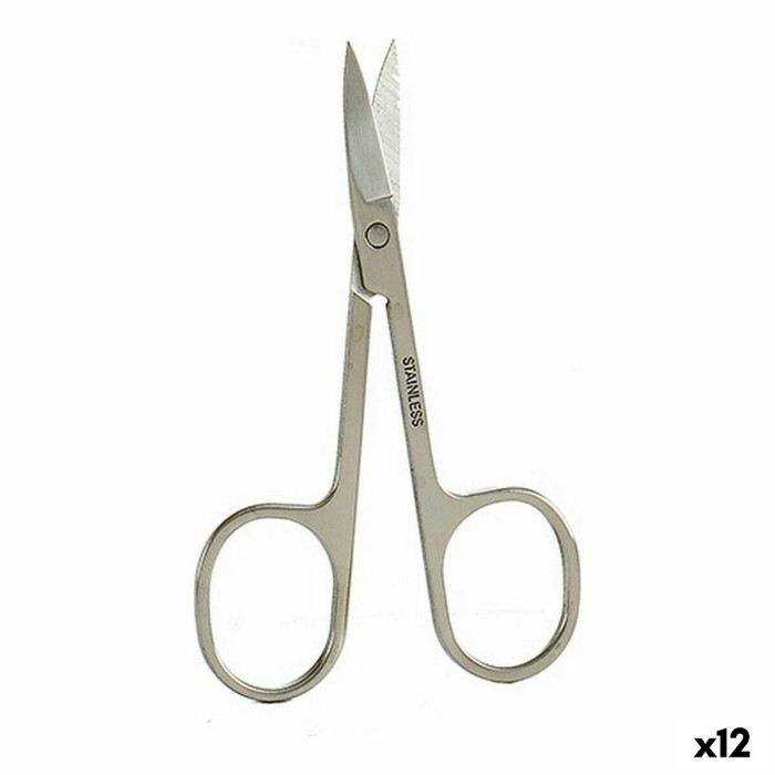 Nail Scissors Berilo Silver Steel 8,5 x 0,7 x 4 cm 0,7 x 14 x 8 cm (12 Units)