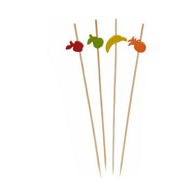 Barbecue Skewer Set Kinvara Bamboo Skewer Decorated (24 Units)